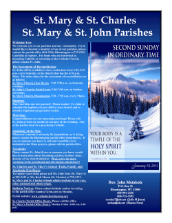 St. Mary & St. Charles St. Mary & St. John Parishes