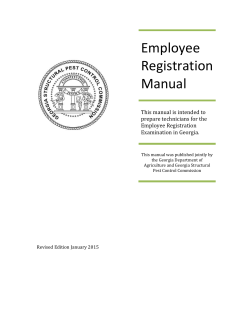 Employee Registration Manual (Training)