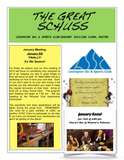 January 2015 - Lexington Ski & Sports Club