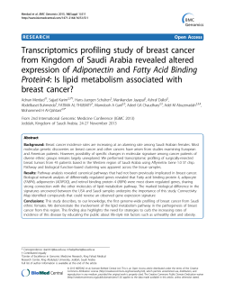 Transcriptomics profiling study of breast cancer