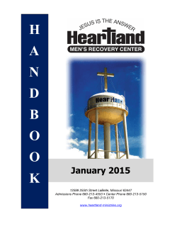 H A N D B O O K - Heartland Recovery Programs