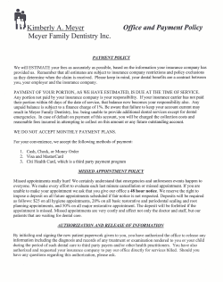 Forms for your Records - Meyer Family Dentistry