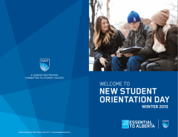 New Student Orientation Day Booklet