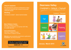 Deerness Valley Cluster Jan to Mar 2015