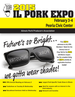 2015 IL Pork Expo Brochure and Registration Form