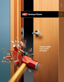 Acrovyn Doors Brochure - Construction Specialties, Inc.