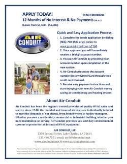 12 Months of No Interest & No Payments (w.a.c) About Air Conduit