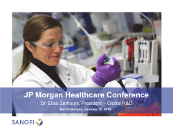 JP Morgan Healthcare Conference 2015