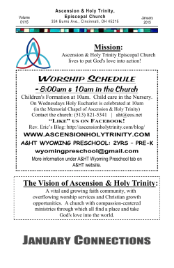 JANUARY CONNECTIONS - The Church of Ascension & Holy Trinity