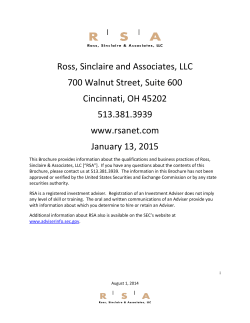 RIA Brochure - Ross Sinclaire & Associates Asset Management