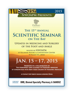 15th Annual NWOAPM Scientific Seminar
