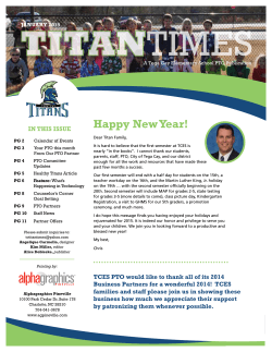 Titan Times January 2015 - Tega Cay Elementary School