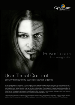 User Threat Quotient (UTQ)