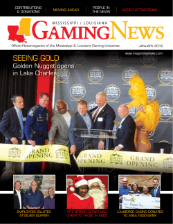 SEEING GOLD - Mississippi Gaming News