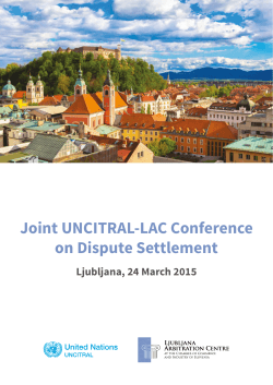 Joint UNCITRAL-LAC Conference on Dispute Settlement
