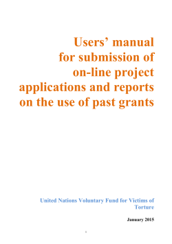 Users' manual for submission of on