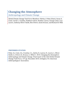 Changing the Atmosphere - American Anthropological Association