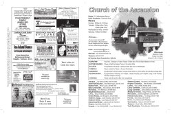 Current Bulletin - Church of the Ascension