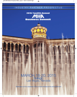 MARCH 18-20, 2015 - MHA Business Summit