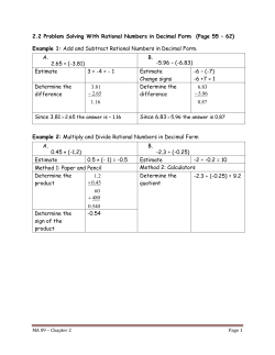 2.2 Problem Solving With Rational Numbers in Decimal Form (Page