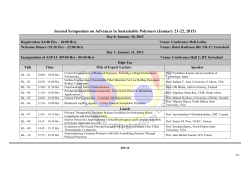 FInal Schedule ASP-15 - Indian Institute of Technology Guwahati