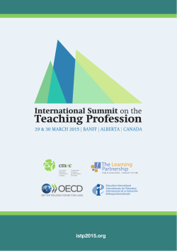 ISTP 2015 brochure - 2015 International Summit on the Teaching