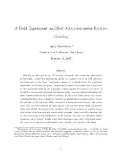 A Field Experiment on Effort Allocation under Relative Grading