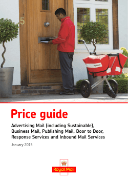Business Price guide from 5 January 2015