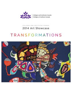 Livret Vitrine d'art CICan 2014 - Colleges and Institutes Canada