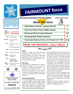 January 2015 - Fairmount Elementary PTA