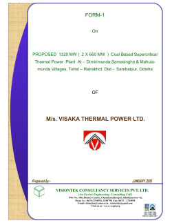 M/s. VISAKA THERMAL POWER LTD.