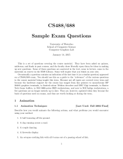 Past Midterm and Exam Questions