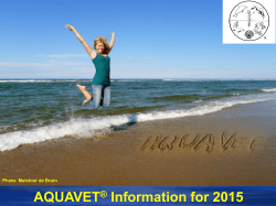2015 AQUAVET® Information for Students