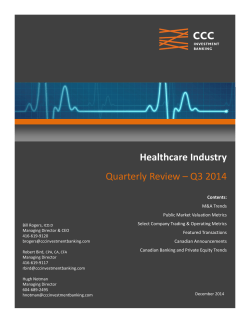 Healthcare Industry Review Q3 2014