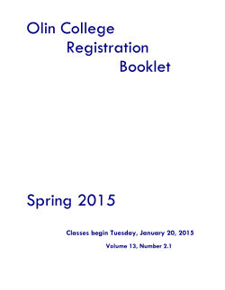 Spring 2015 Registration Booklet