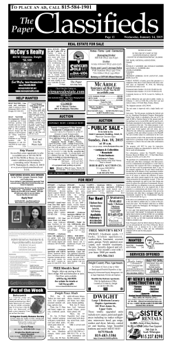 Classifieds - The Paper Plus