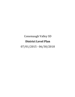 Comprehensive Plan - Conemaugh Valley School District!