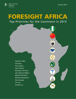 FORESIGHT AFRICA - Brookings Institution