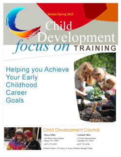 Winter/Spring 2015 - Child Development Council