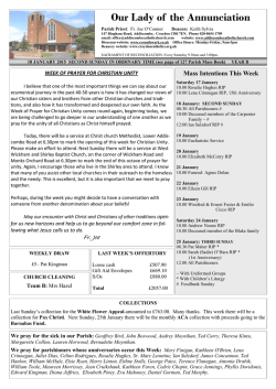 This Week's Newsletter - Addiscombe Catholic Church
