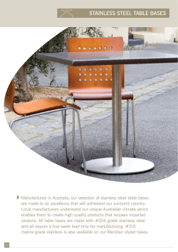 STAINLESS STEEL TABLE BASES