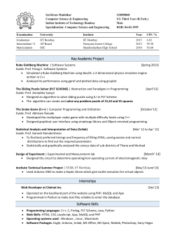 My Resume - Department of Computer Science and Engineering