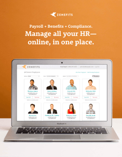 Manage all your HR — online, in one place.