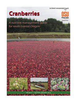 Cranberries: A Nutrient Management Guide for South Coastal Oregon