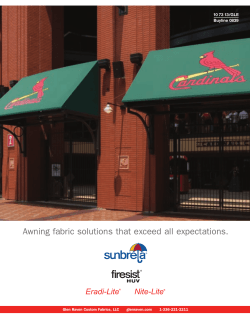 Awning fabric solutions that exceed all expectations.