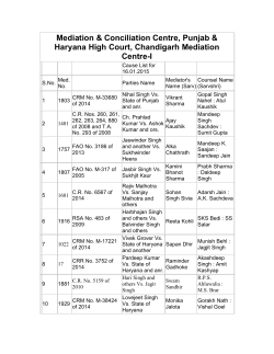 16/01/2015 - High Court of Punjab and Haryana