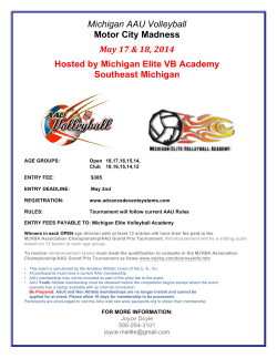 Event Flyer - AAU Volleyball