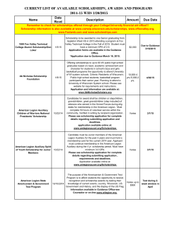 Current Scholarships Available - Appleton Area School District