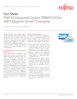 Fact Sheet FUJITSU Integrated System PRIMEFLEX for SAP