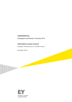 Strategic Financial Case for a Unitary Council by EY